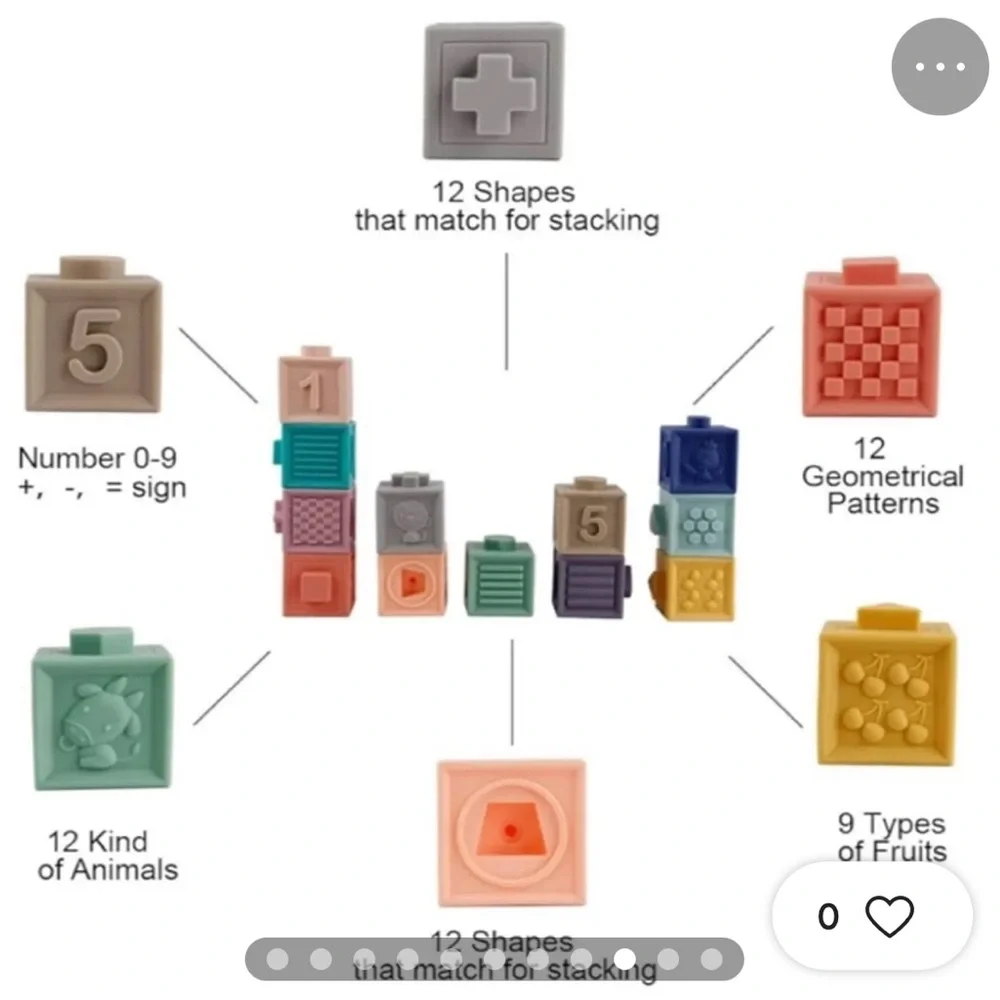 NIB Colorful Baby Building Blocks
